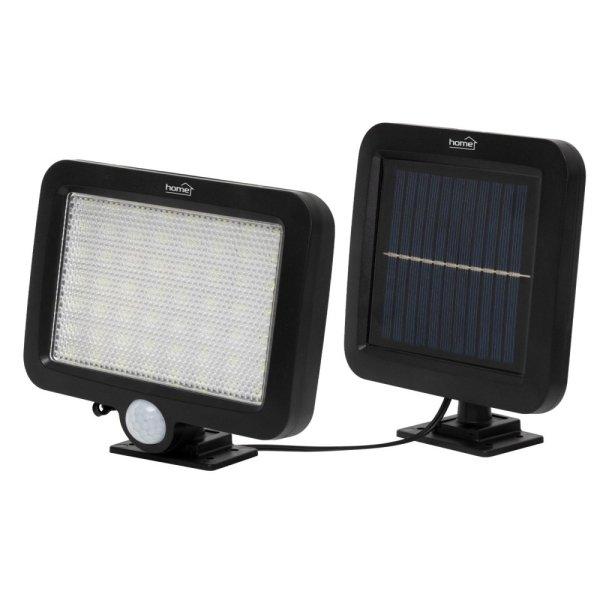 Home FLP250SOLAR napelemes LED reflektor, 250 lm, PIR mozgásérzékelő, 120°
5m, 56 db hidegfehér SMD LED, energiatakarékos, műany