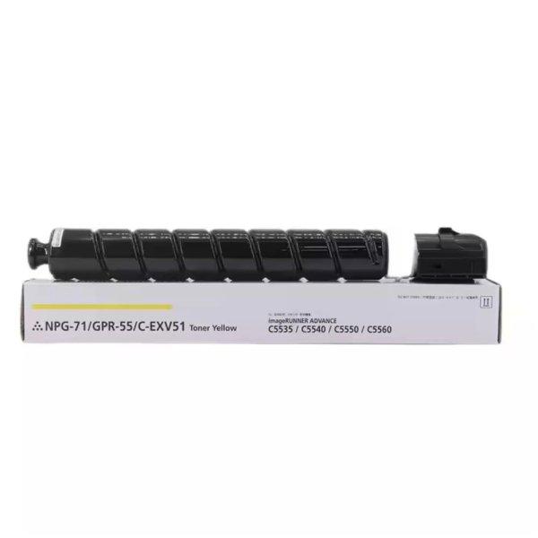 Premium Canon CEXV51 C-EXV51 Yellow Utángyártott Toner 60.000 oldal kapacitás