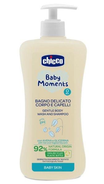 Chicco Fürdető & sampon 500 ml - újszülöttbőrre zabkivonat és növényi
glicerin, semleges pH 0+
