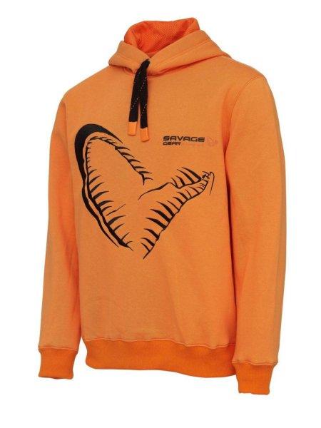 Savage Gear Mega Jaw Hoodie Sun Orange kapucnis pulóver Large (SVS73866)