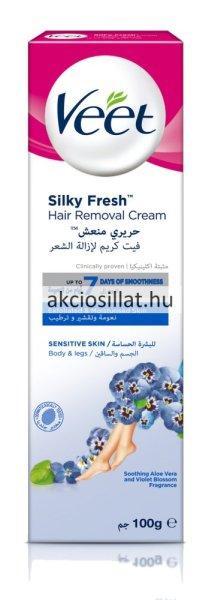 Veet Silky Fresh Sensitive Skin szőrtelenítő krém 100ml