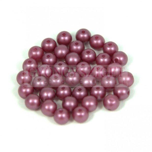 Préselt golyó gyöngy- pastel burgundy -4mm-p