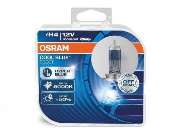 Osram Cool Blue Boost H4 12V 100/90W Halogén Izzó (2 db)