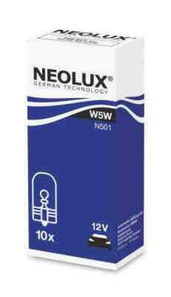 Neolux N501 W5W 12V 5W W2.1x9.5d Foglalat Nélküli Izzó