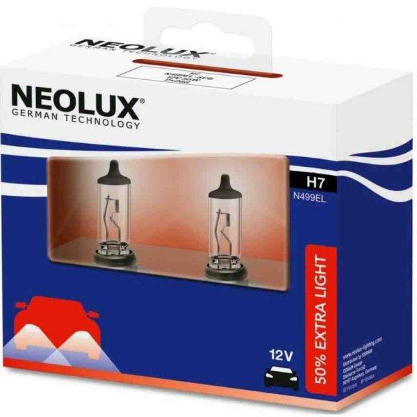 Neolux Extra Light N499EL H7 12V 55W Halogén Fényszóró Izzó (+50%, 2 db-os
csomag)