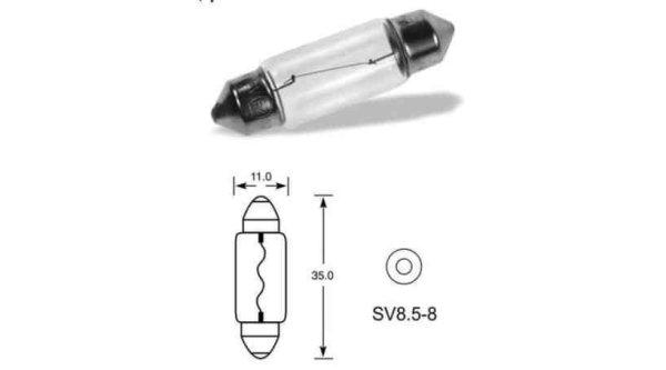 ELTA 272TB 12V 10W SV8.5-35 Sofita Izzó