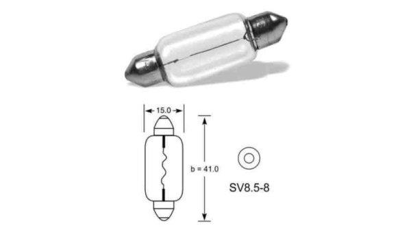 ELTA 267TB 12V 15W SV8.5-8 Sofita Izzó