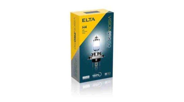 ELTA VisionPro 12V H4 60/55W P43t +150% 3700K Izzó