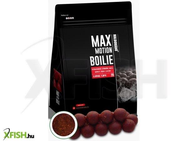 Haldorádó Max Motion Long Life Bojli Fűszeres Vörös Máj 16mm 800g