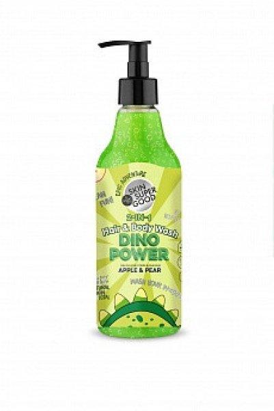 Skin Super Good „Dino Power” 2 az 1-ben sampon és tusfürdő almával és
körtével