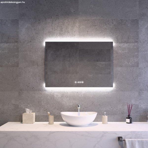 Welland Luxury-Line Delta LED tükör - fényerő + színhőfok állítás +
páramentesítő + óra - 60 x 80 cm