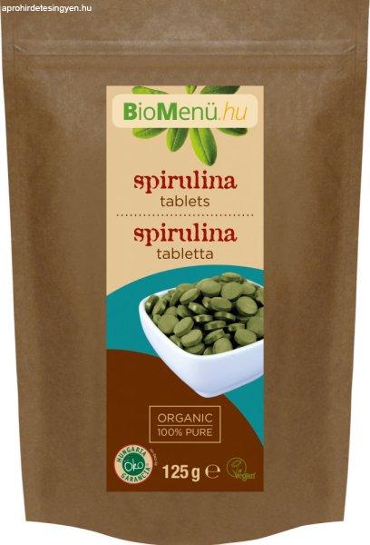 Bio menü bio spirulina tabletta/kb.250 db 125 g