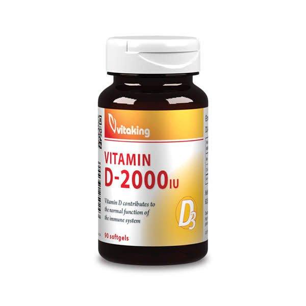 Vitaking vitamin d-2000 iu lágyzselatin kapszula 90 db