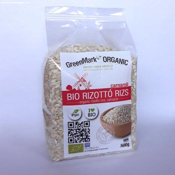 Greenmark bio rizottó rizs fehér carnaroli 500 g