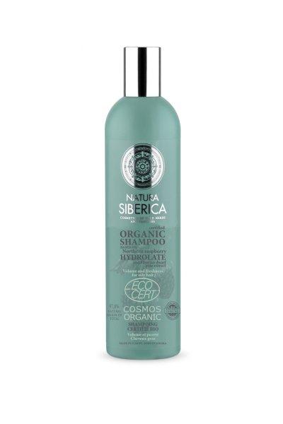 Natura siberica virágvíz alapú volumen bio sampon zsíros haj 400 ml