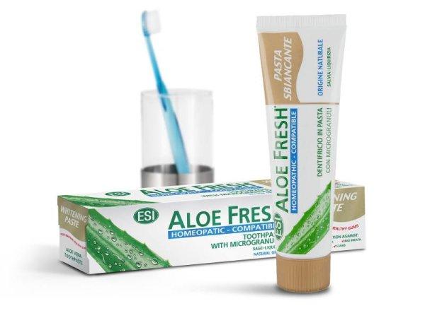 ESI®Aloe Fresh® Fehér mosoly fogkrém - Homeopáta-kompatibilis. Fluor,
parabén és SLS mentes.