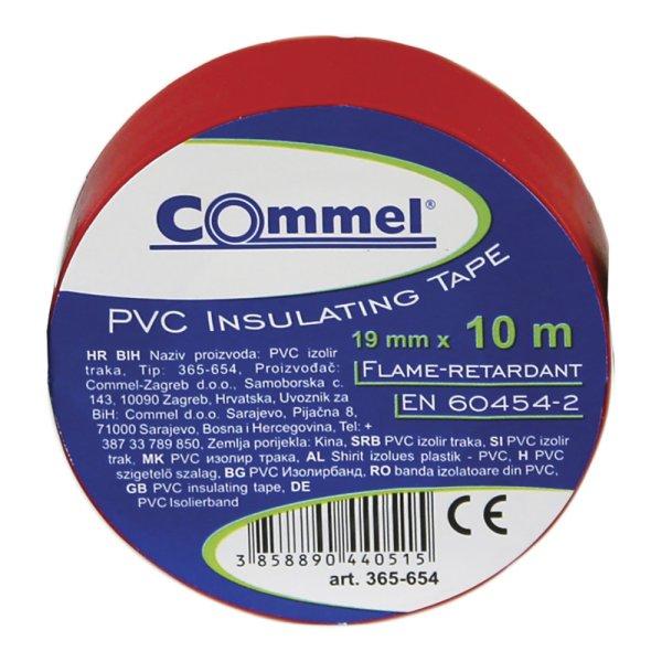 Commel szigetelőszalag 19mm x 10m piros 1 db