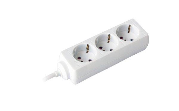 Commel elosztó, hosszabbító 3-as, érintésvédelemmel, fehér, 3m, 16A,
3500W