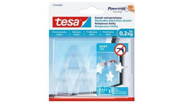 Műanyag akasztó, ragasztócsíkkal, kis méret, TESA
"Powerstrips®", átlátszó