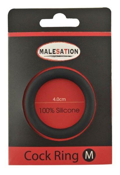  Malesation Silicone Cock Ring Black M 