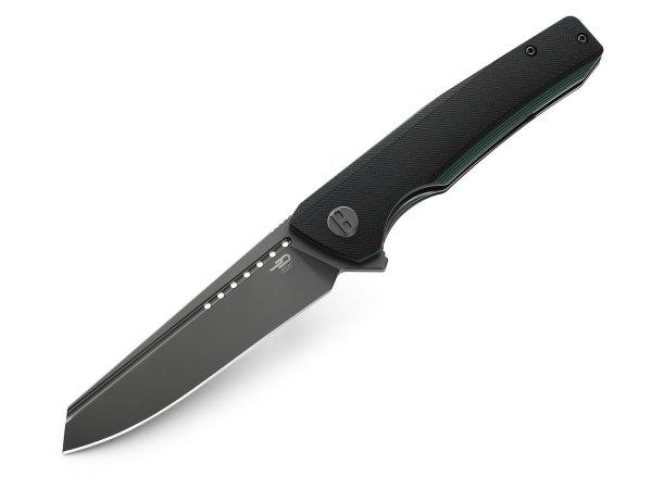 Bestech Slyther BG51D Black & Green G10 Sandvik 14C28N kés