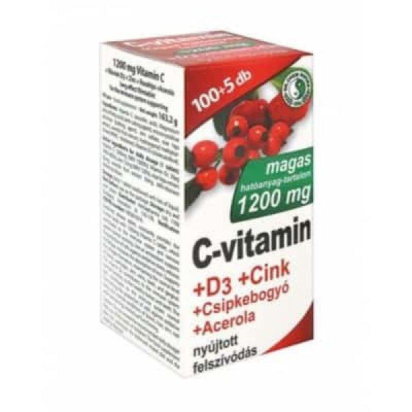 Dr.chen c-vitamin 1200mg+d3+cink+acerola+csipkebogyó tablett 105 db