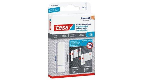 Ragasztócsík, utántöltő, TESA "Powerstrips®", érzékeny
felületre