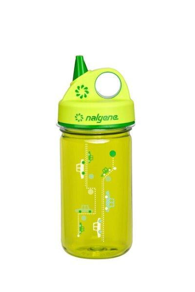 Nalgene Grip-n-Gulp Kidsbottle 0,35 l zöld autó