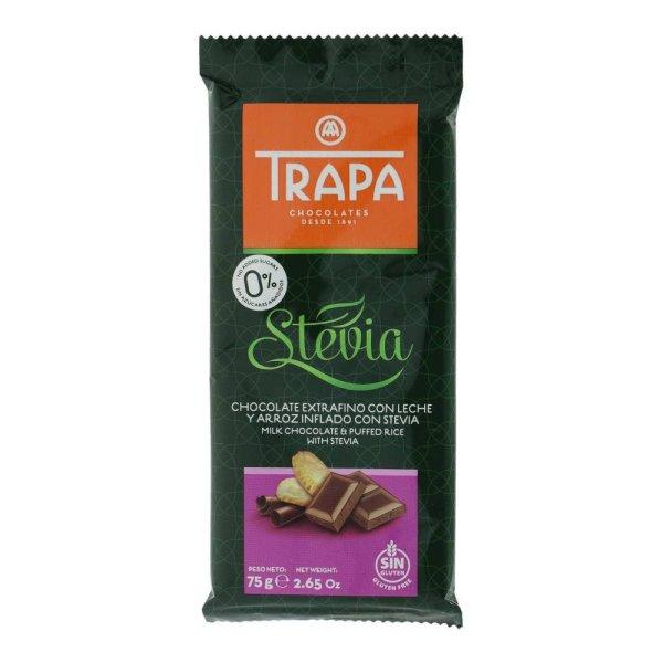 TRAPA STEVIA TEJCSOKOLÁDÉ 75G GM