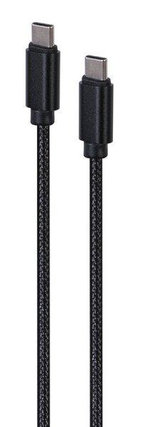 Gembird Cotton braided Type-C male-male USB cable with metal connectors cable
1,8m Black