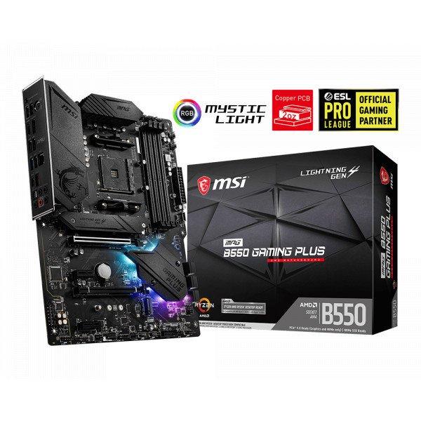 MSI Alaplap AM4 MPG B550 GAMING PLUS AMD B550, ATX