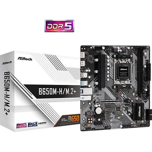 ASROCK Alaplap AM5 B650M-H/M.2+ AMD B650, mATX