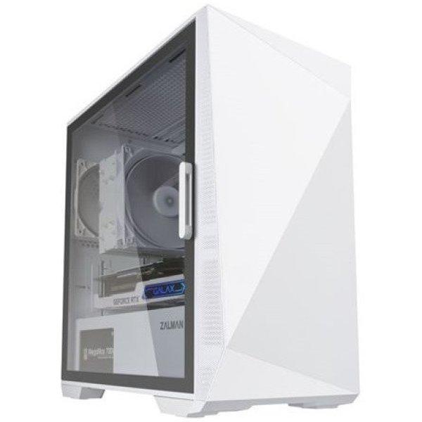 Zalman Z1 Iceberg White táp nélküli ablakos MT Mini Tower számítógépház
fehér