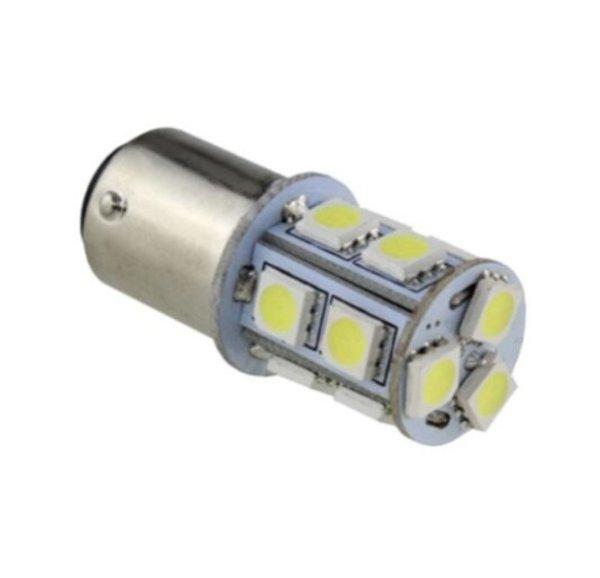 LED izzó 12V BA15s 13 SMD LED torony fehér 21W