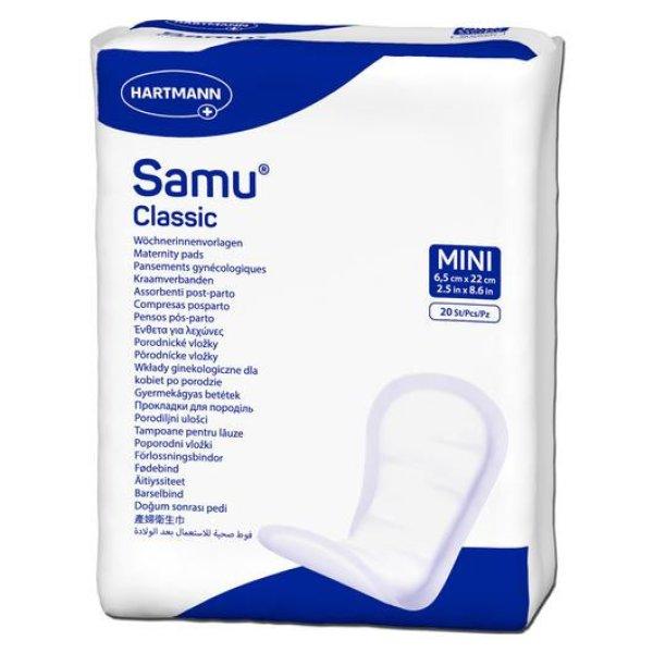 Samu® mini classic nőgyógyászati betét (6,5x22 cm; 20 db)