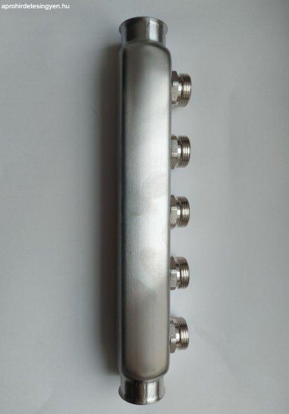 Adapteres osztótest 1" 6 körös 3/4" INOX (vizes)