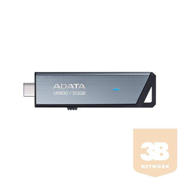 ADATA Pendrive - 128GB UE800 (USB3.2 Type-C, R/W: 1000/550 MB/s,Ezüst)