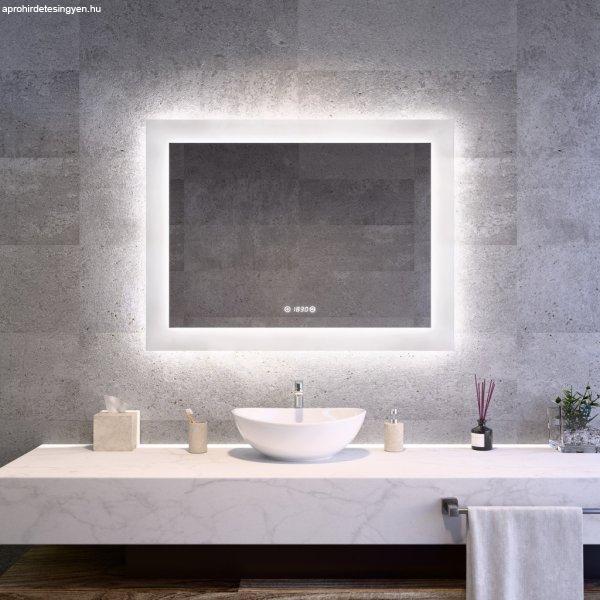 Welland Luxury-Line G798 LED tükör - fényerő + színhőfok állítás +
páramentesítő + óra - 100 x 75 cm