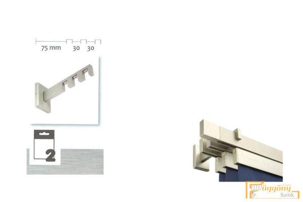 (3 kivitel) Elegante Tripla oldalfali karnis tartó (2db) - Alu szatén