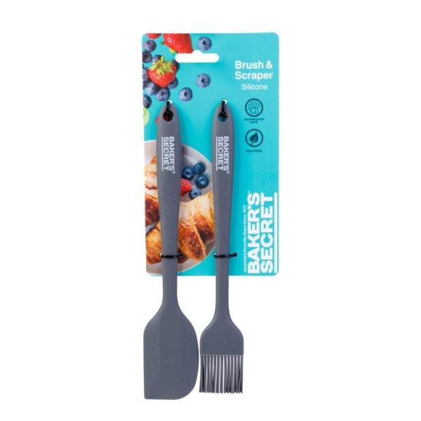 Baker's Secret 2 darabos szilikon ecset és spatula (DA00980)