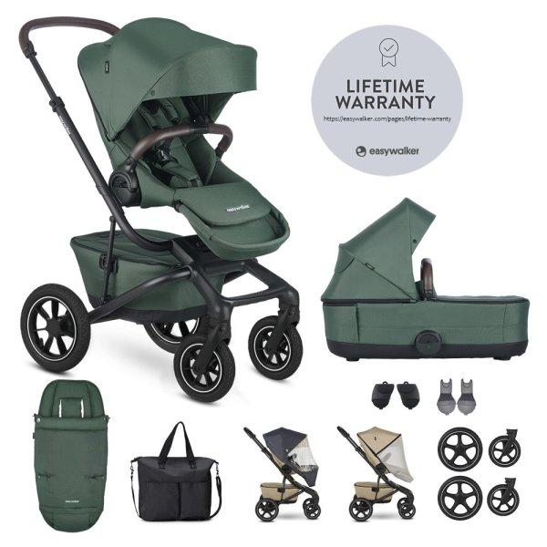 EASYWALKER Kombinált babakocsi Jimmey Pine Green XXL AIR + RWS