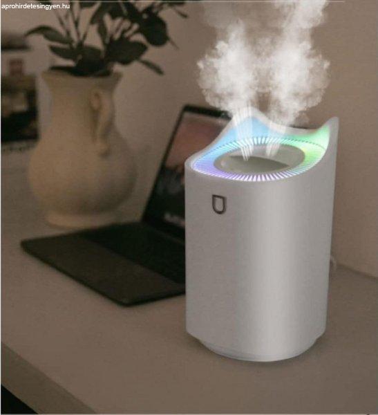 Humidifier K7 óriás, kétnyílású LED-es párásító H2O, 3 liter+ - A
hatékony párásításért!