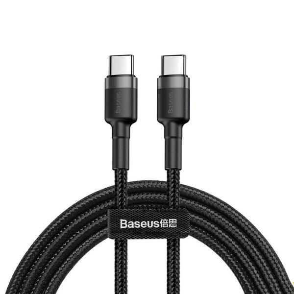 Baseus Cafule Series PD 2.0 USB-C – USB-C PD 2.0, QC 3.0 kábel 60W 2m,
fekete-szürke