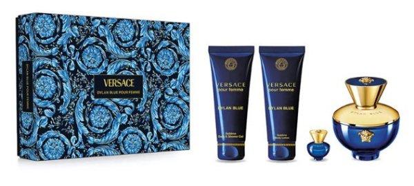 Versace Pour Femme Dylan Blue - EDP 100 ml + testápoló 100 ml +
tusfürdő 100 ml + EDP 5 ml