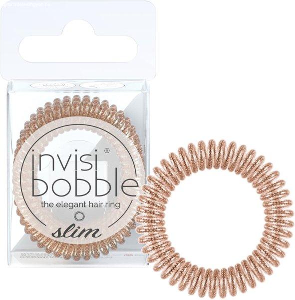 Invisibobble Vékony spirál hajgumi Slim Of Bronze and Beads 3 db