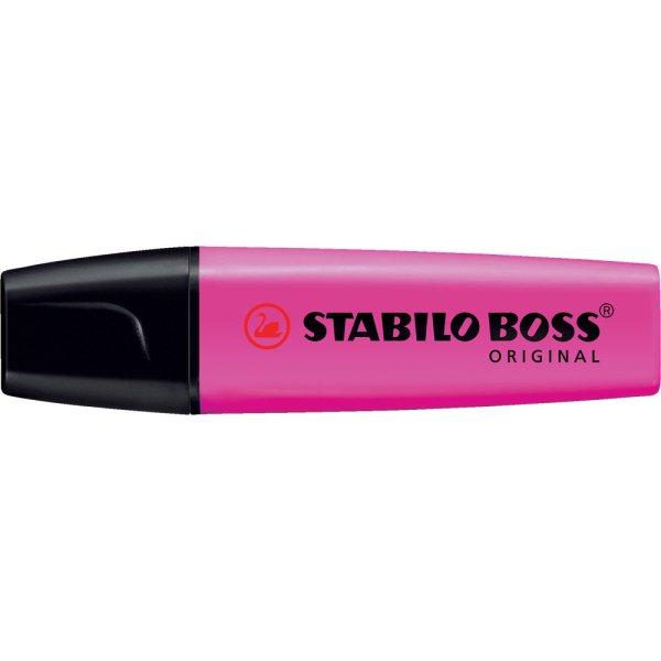 Szövegkiemelő 2-5mm, vágott hegyű, STABILO Boss original pink