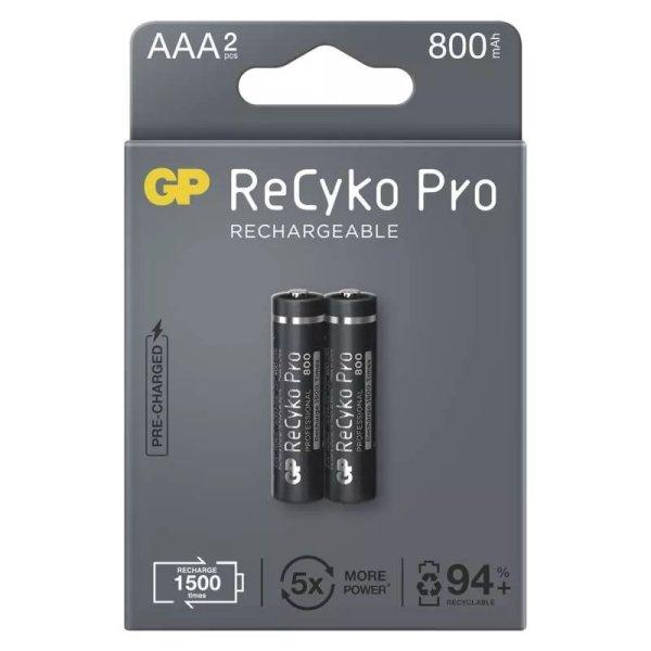 GP ReCyko Pro Professional NI-MH AAA mikró 800 mAh akku BL/2 B2218