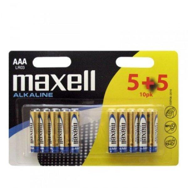 Maxell mikro AAA (LR03) alkáli elem bl/5+5