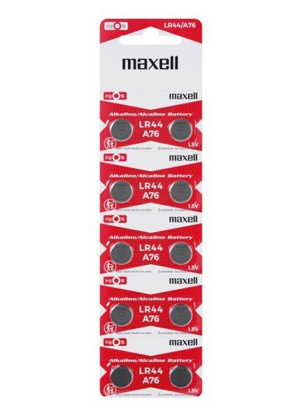 Maxell LR44 (AG13,A76) alkáli gombelem 1,5V bl/10 ( 5x2 db)