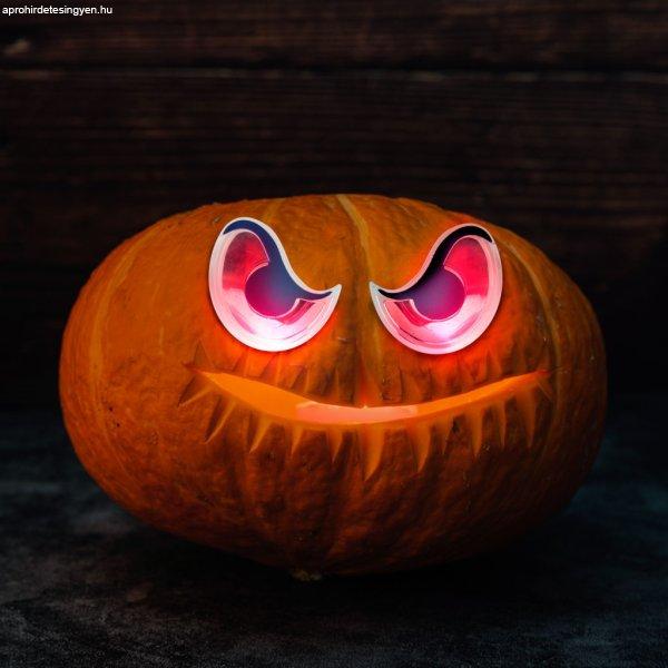 Halloween-i ijesztő szempár - piros LED-es - elemes